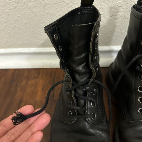 DR. MARTENS 1460 Pascal Smooth Leather Combat Boots in Black UK MADE Kids - Picture 5 of 13